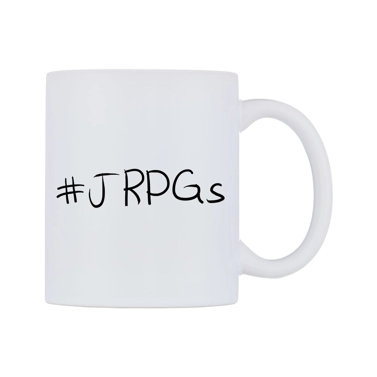 JRPGs Mug — mug, left side, on a white background