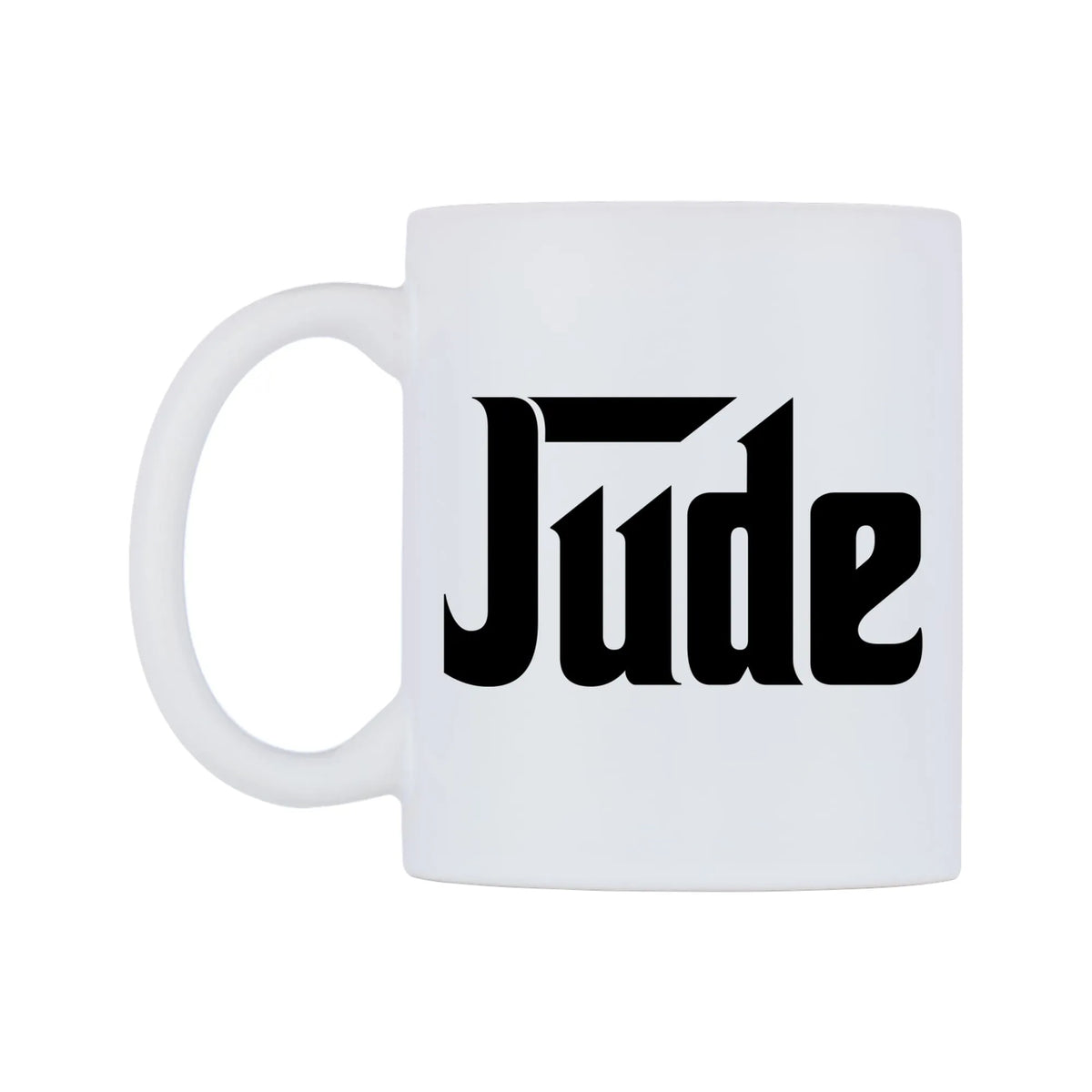 Jude - Godfather Themed Mug — white 11oz gloss mug, right side, on a white background