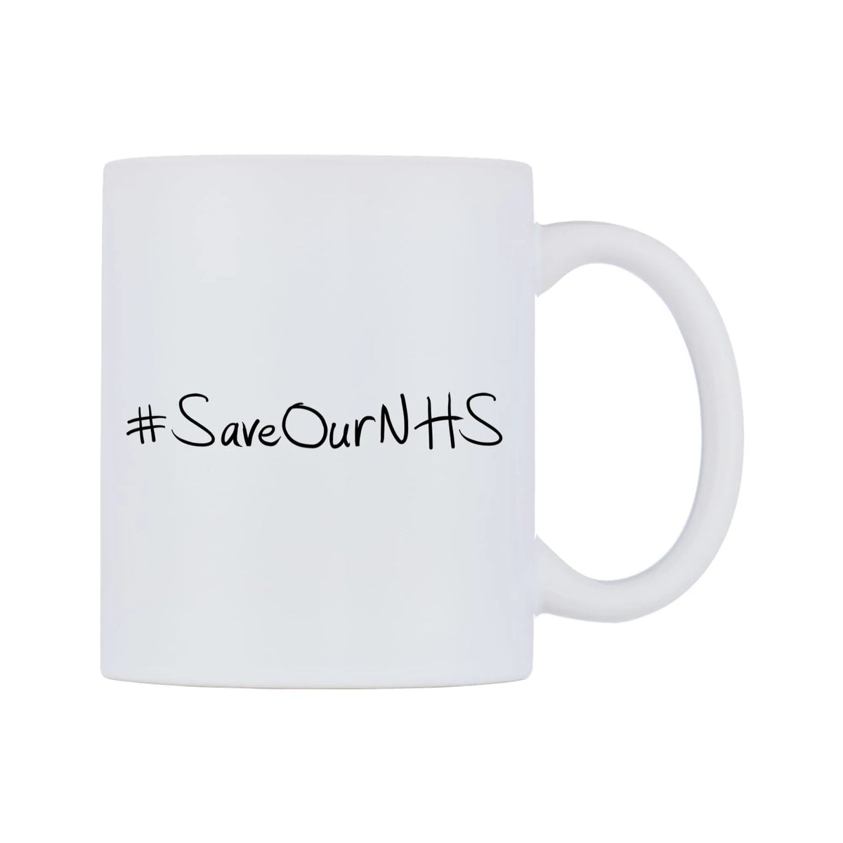 SaveOurNHS Mug — mug, left side, on a white background