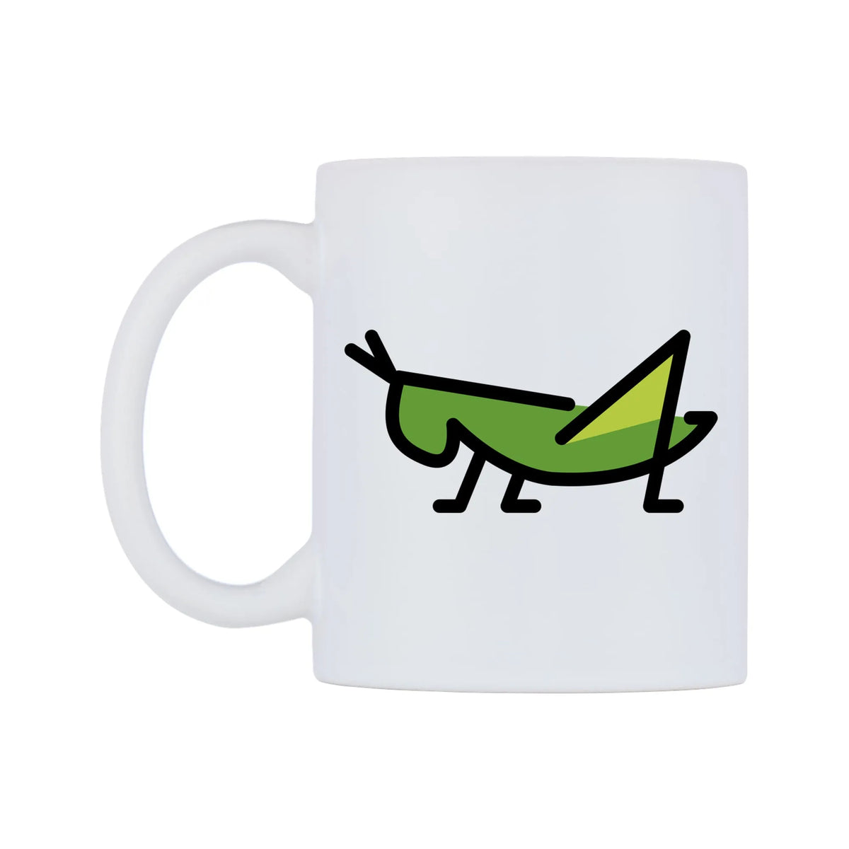 Cricket Emoji Mug — mug, right side, on a white background