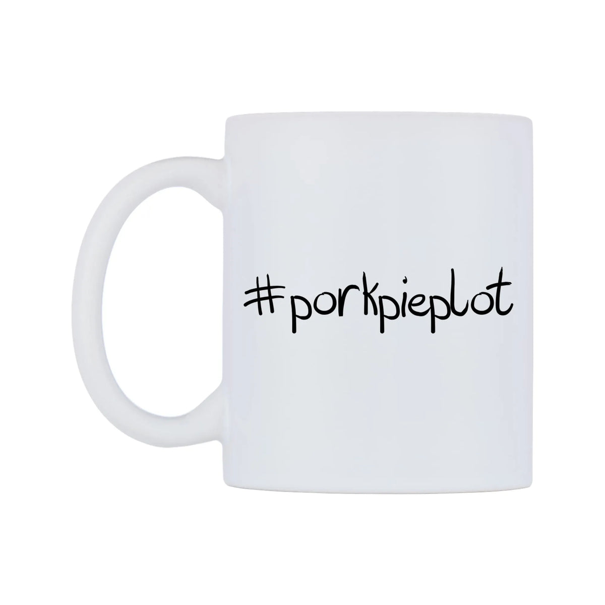 porkpieplot Mug — mug, right side, on a white background
