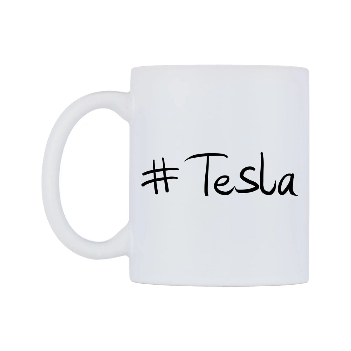 Tesla Mug — mug, right side, on a white background