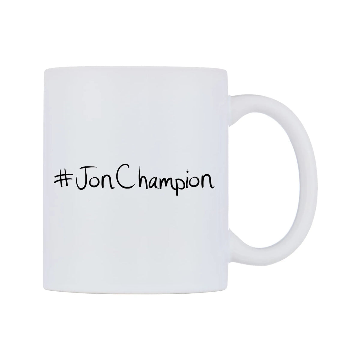 JonChampion Mug — mug, left side, on a white background