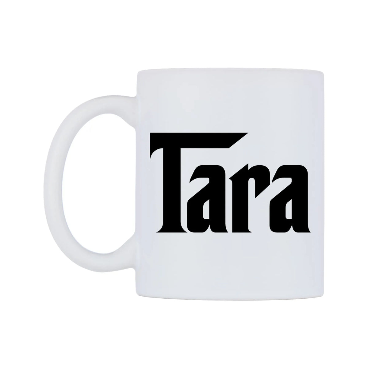 Tara - Godfather Themed Mug — white 11oz gloss mug, right side, on a white background