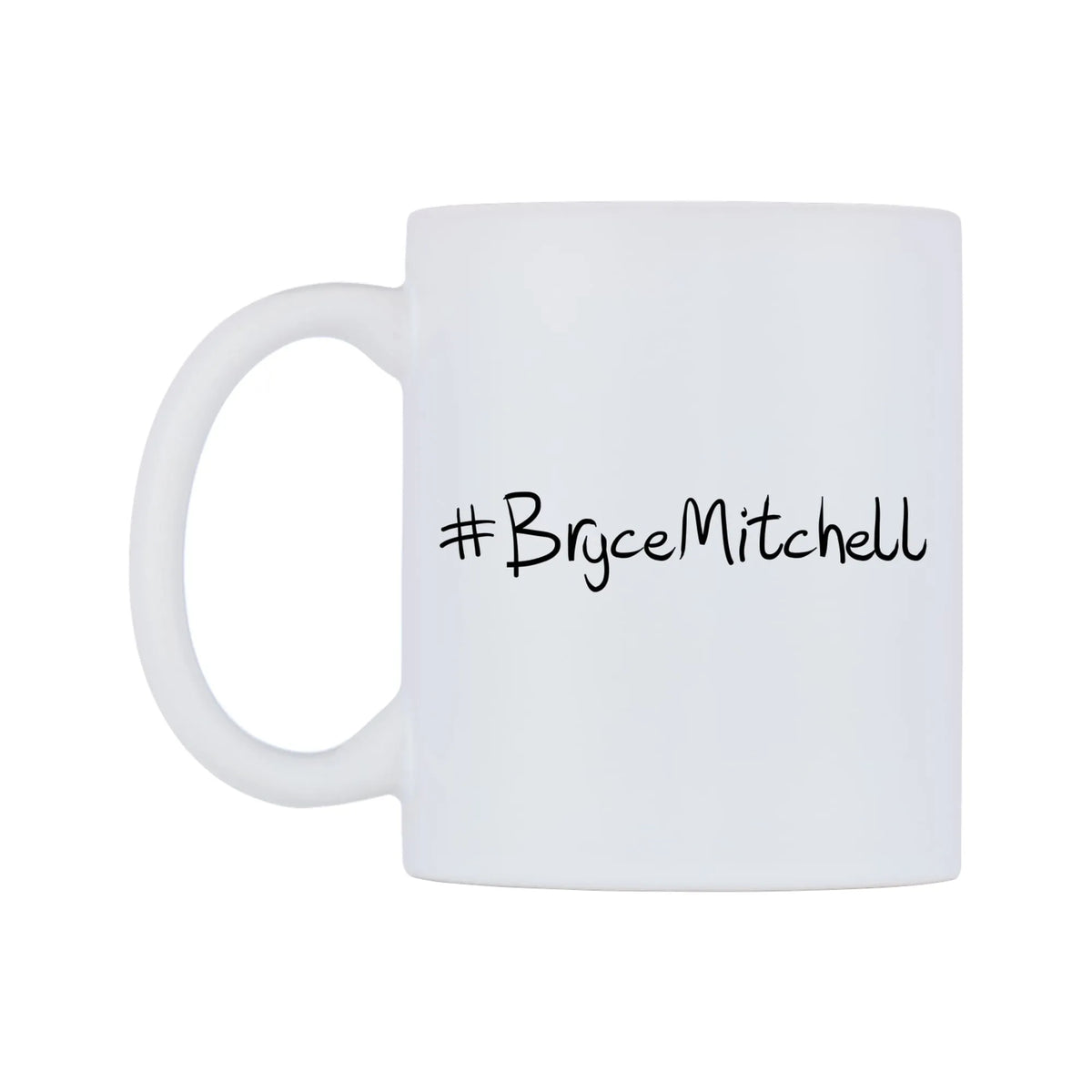 BryceMitchell Mug — mug, right side, on a white background