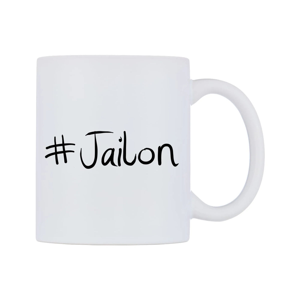 Jailon Mug — mug, left side, on a white background
