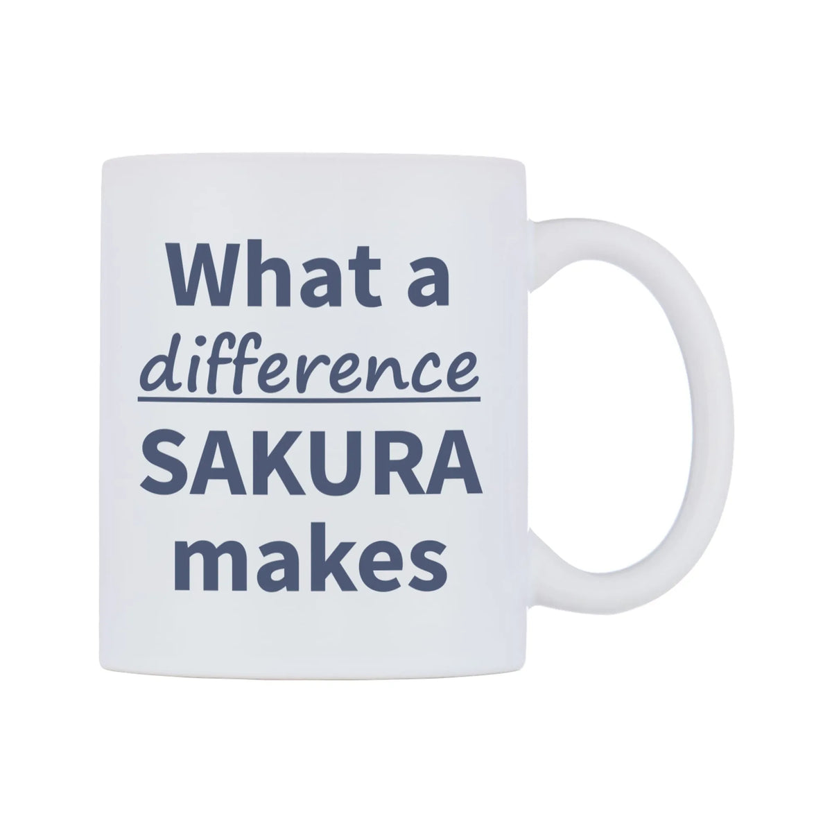 What a difference SAKURA makes Mug — mug, left side, on a white background