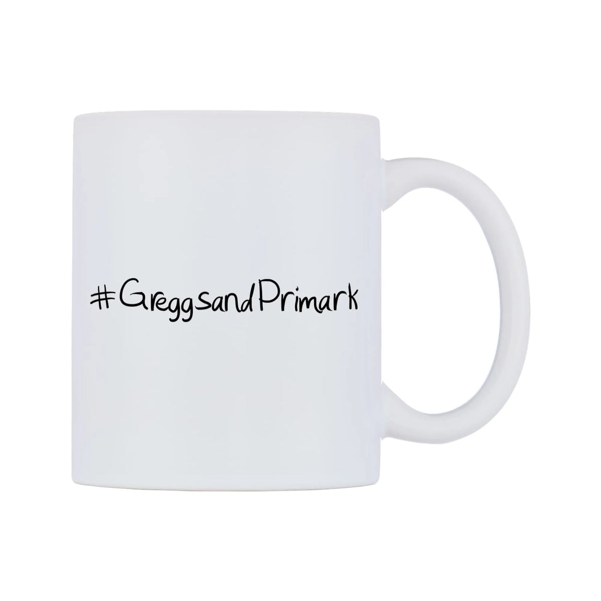 GreggsandPrimark Mug — mug, left side, on a white background