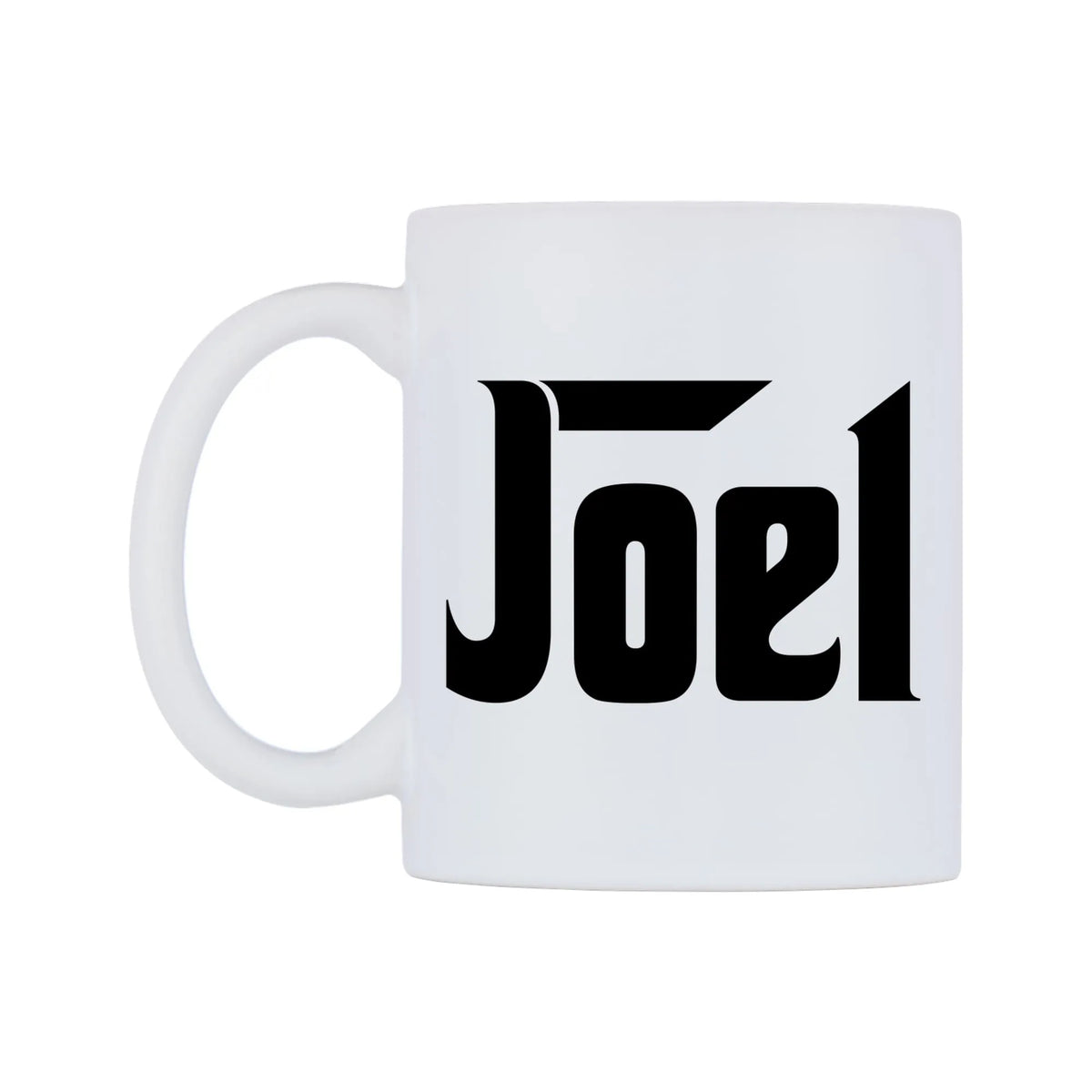 Joel - Godfather Themed Mug — white 11oz gloss mug, right side, on a white background