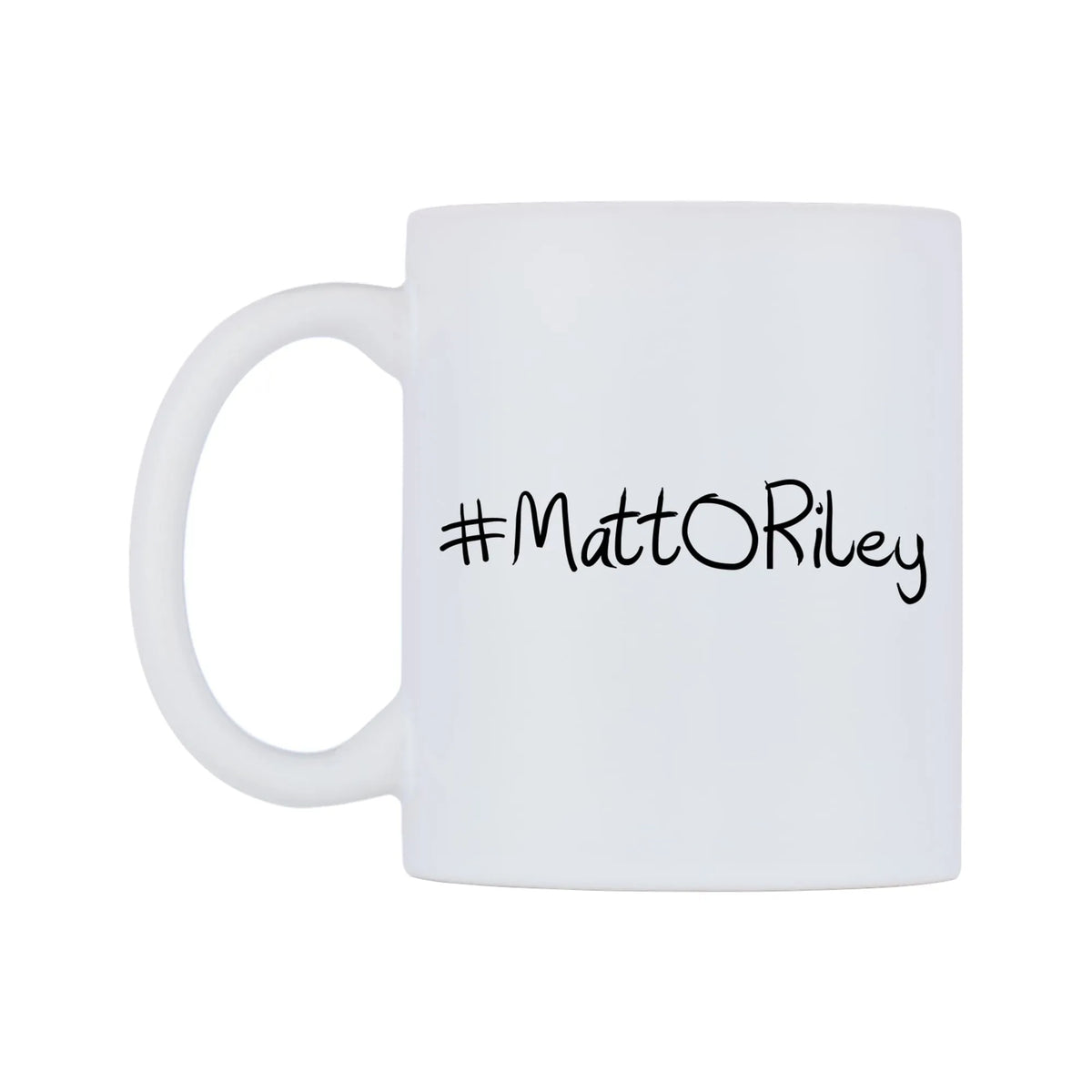 MattORiley Mug — mug, right side, on a white background