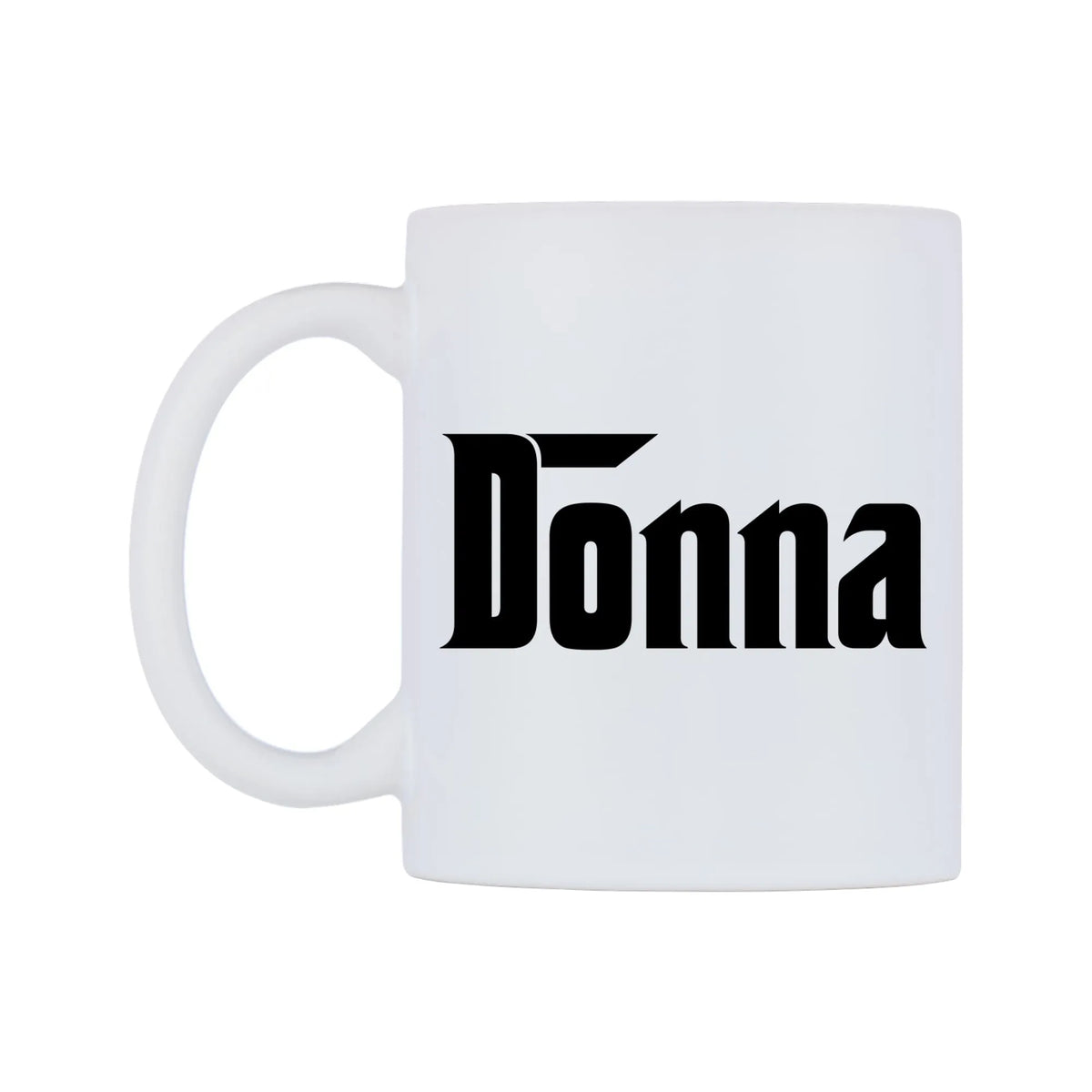 Donna - Godfather Themed Mug — white 11oz gloss mug, right side, on a white background