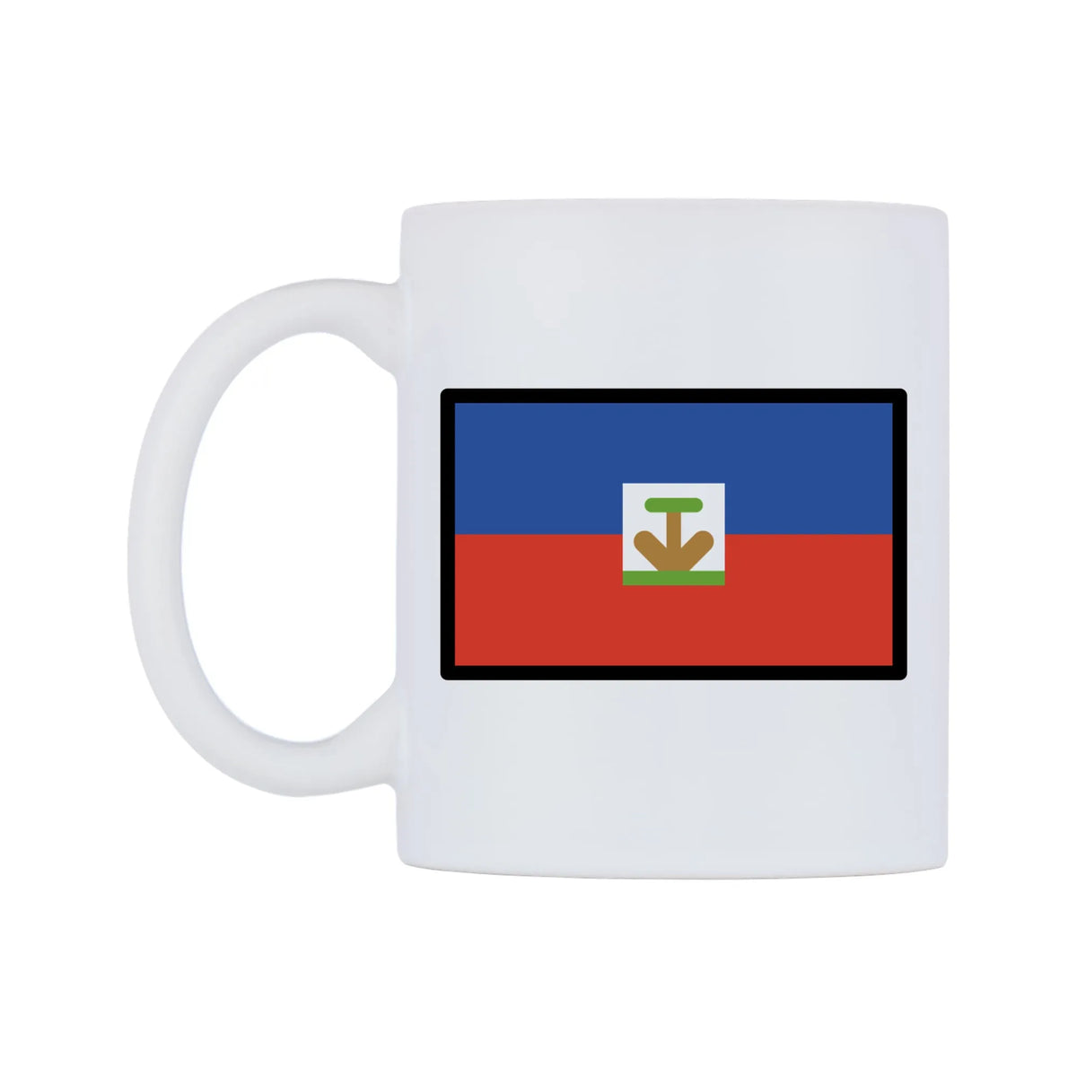 Haiti Flag Emoji Mug — mug, right side, on a white background