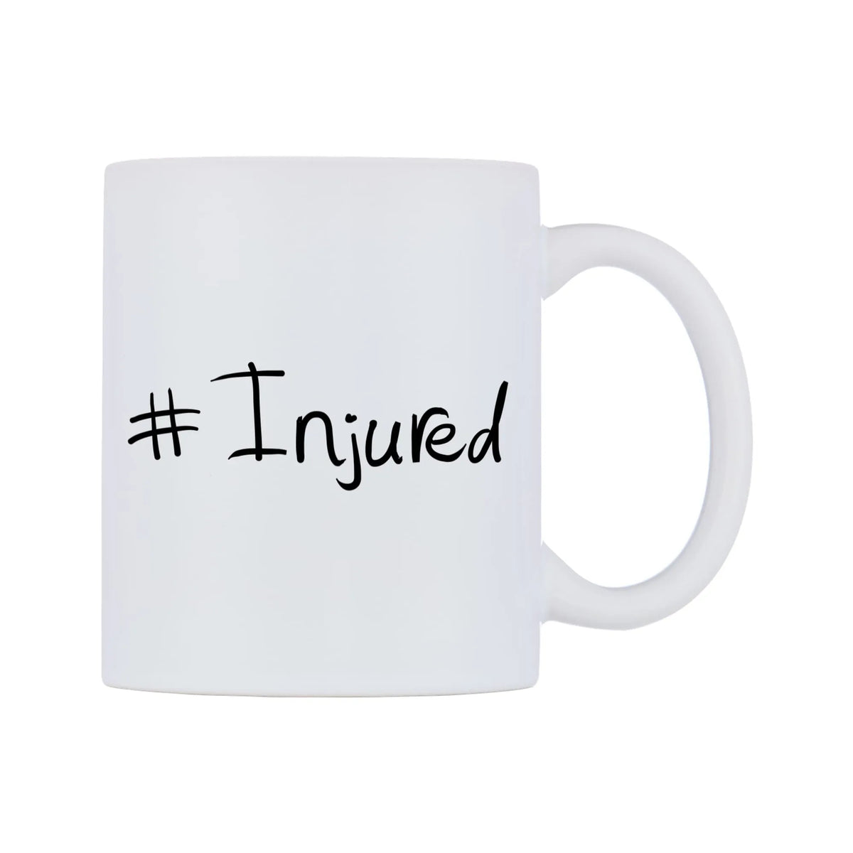 Injured Mug — mug, left side, on a white background