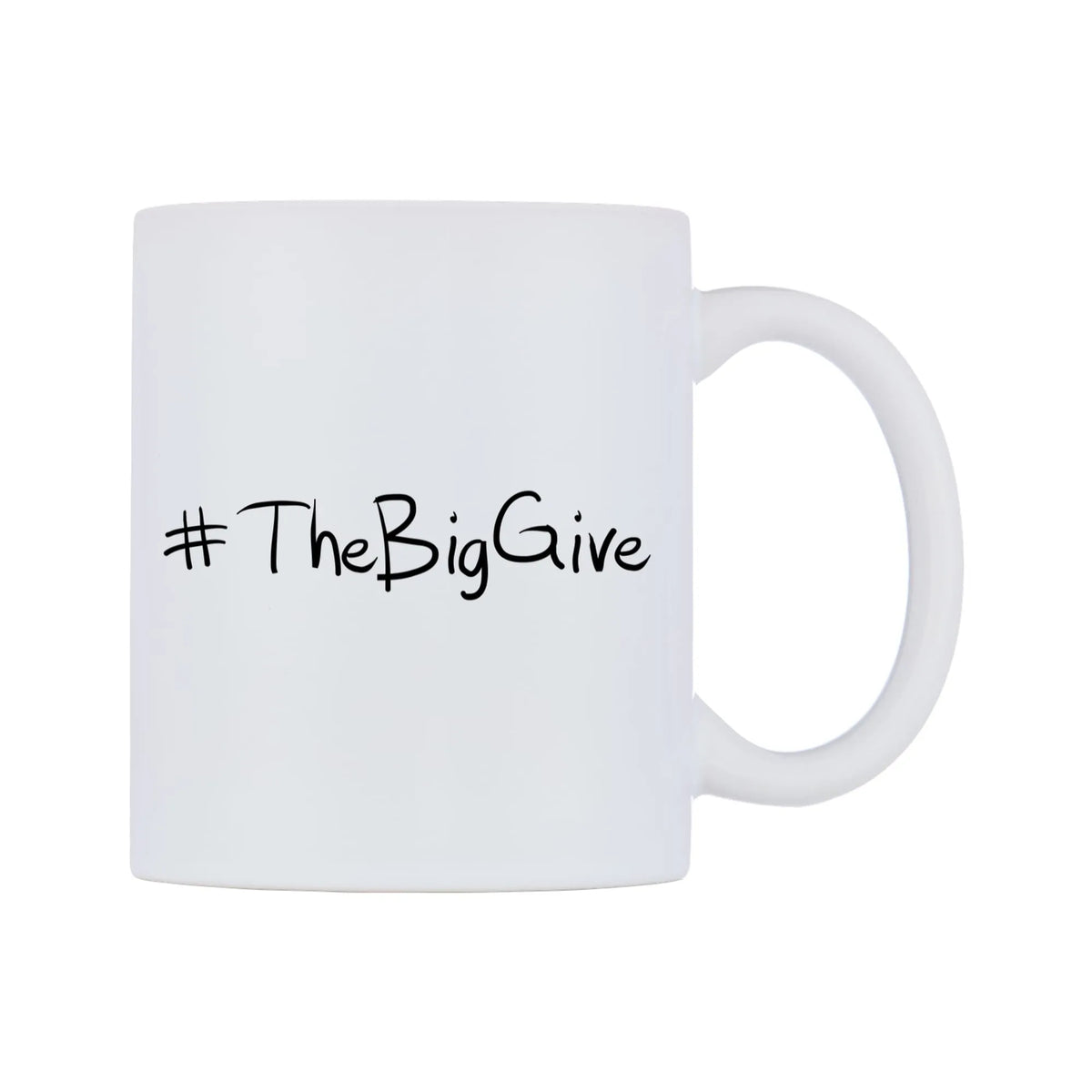 TheBigGive Mug — mug, left side, on a white background
