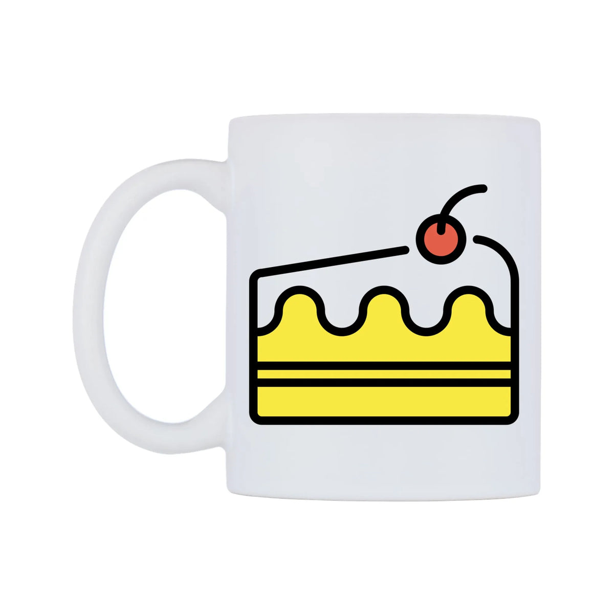 Shortcake Emoji Mug — mug, right side, on a white background
