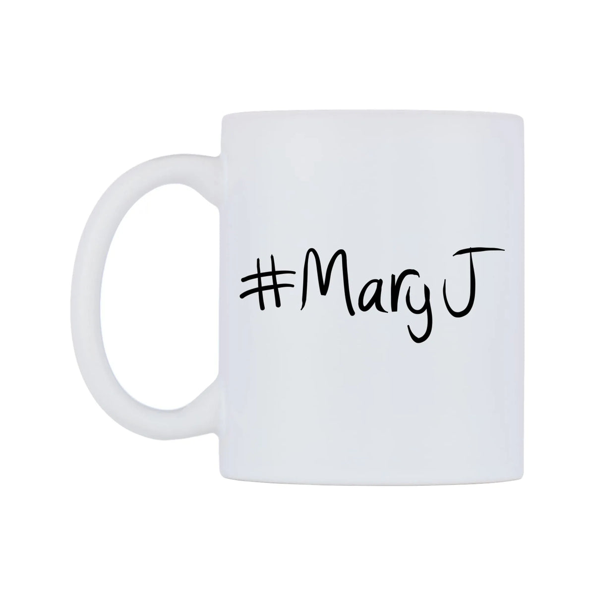 MaryJ Mug — mug, right side, on a white background