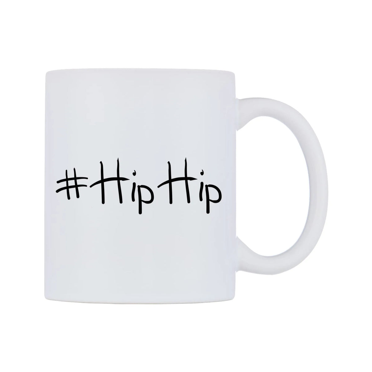 HipHip Mug — mug, left side, on a white background
