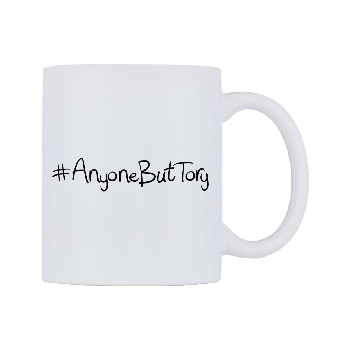 AnyoneButTory Mug — mug, left side, on a white background
