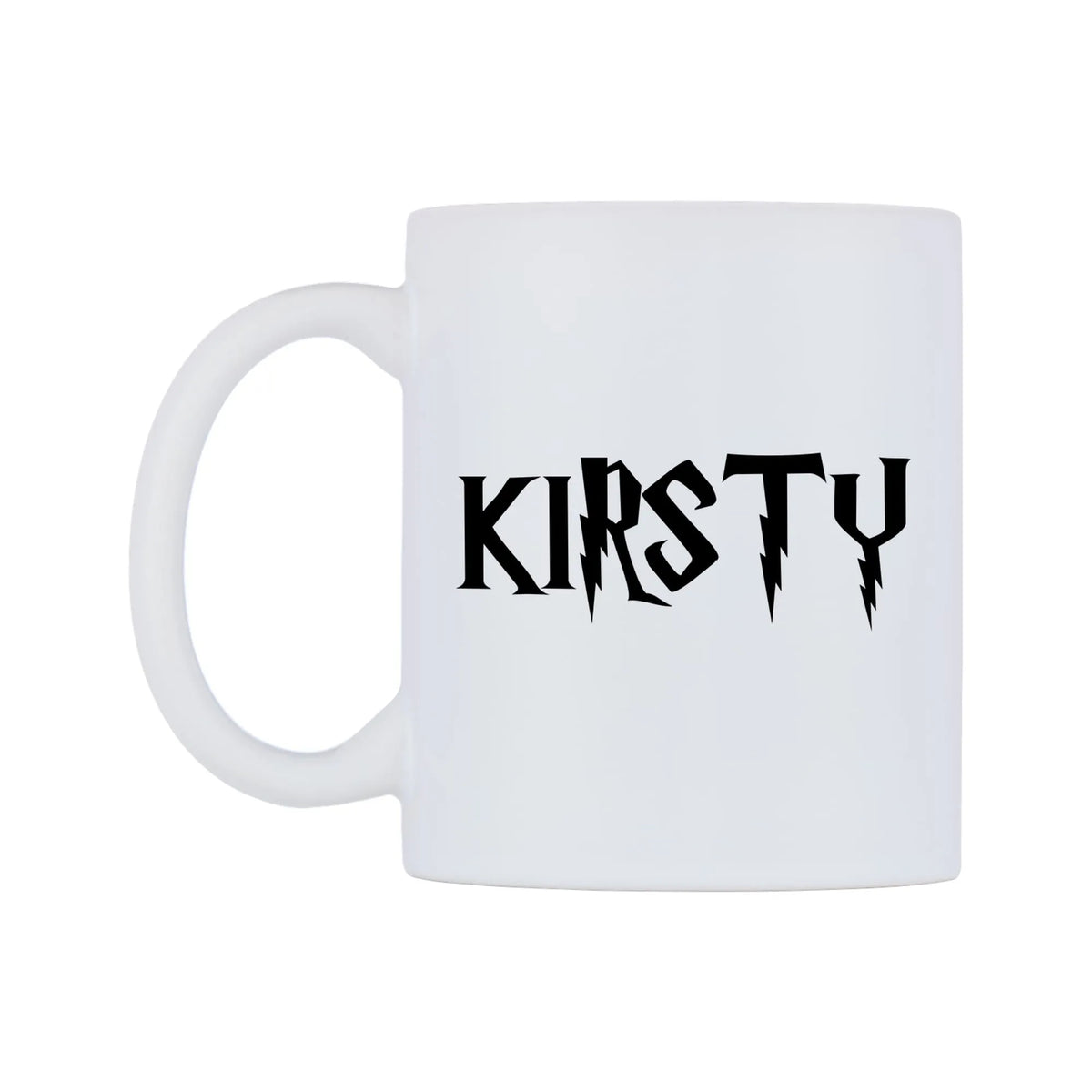 Kirsty - Wizard Themed Mug — white 11oz gloss mug, right side, on a white background