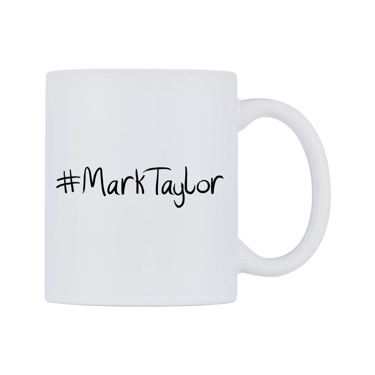 MarkTaylor Mug — mug, left side, on a white background