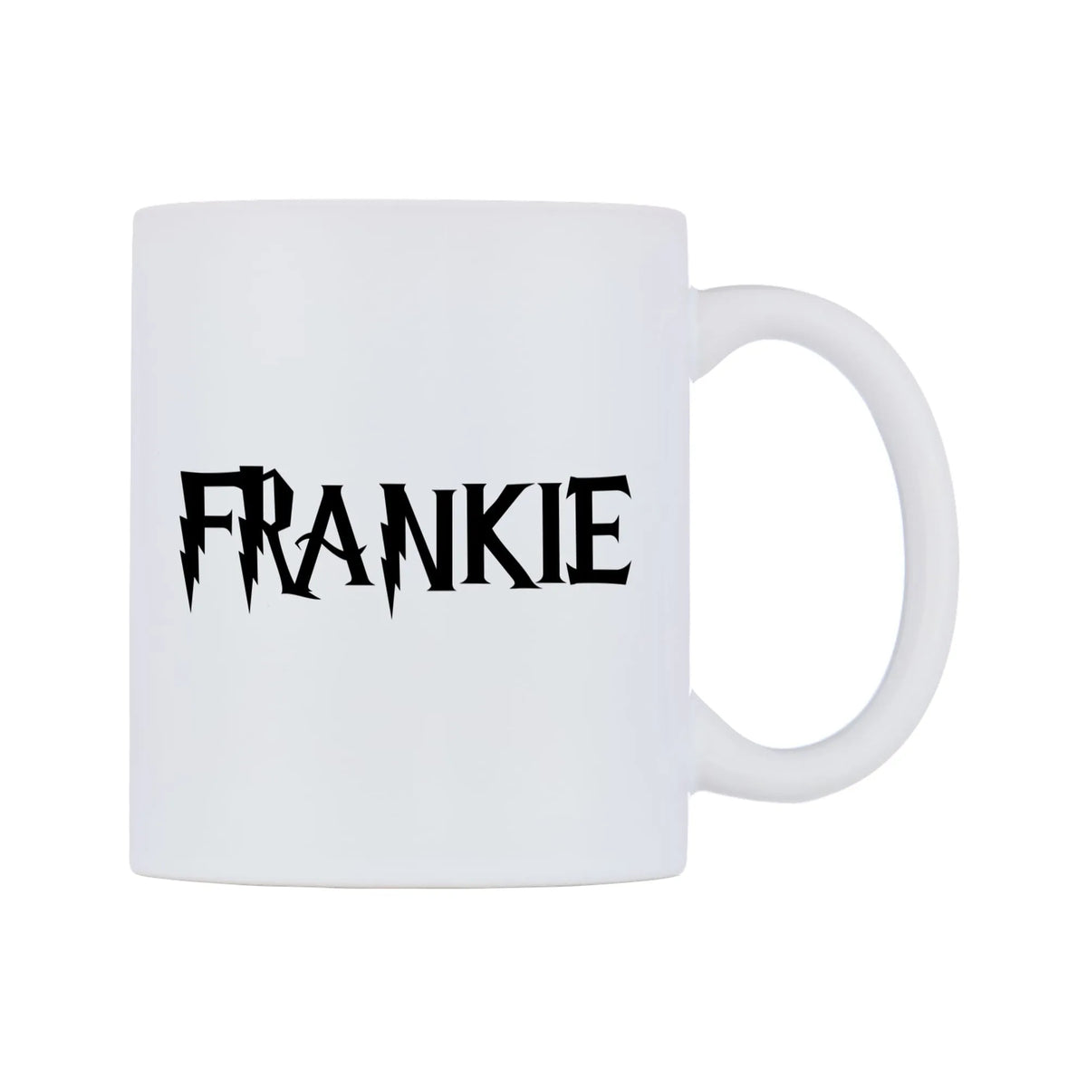 Frankie - Wizard Themed Mug — white 11oz gloss mug, left side, on a white background