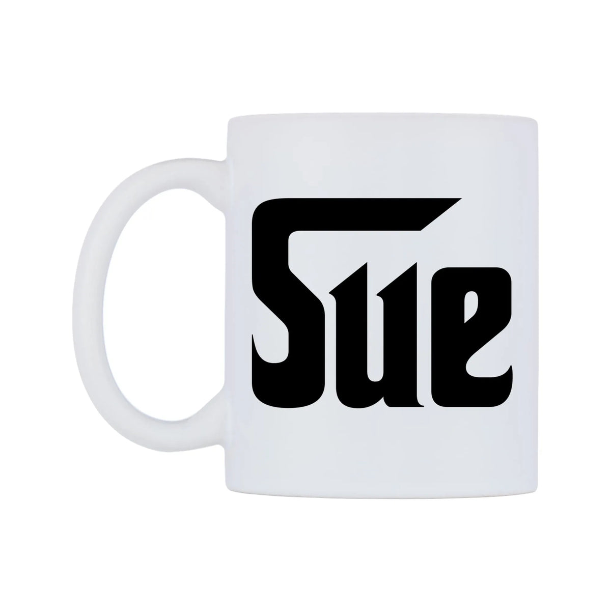 Sue - Godfather Themed Mug — white 11oz gloss mug, right side, on a white background