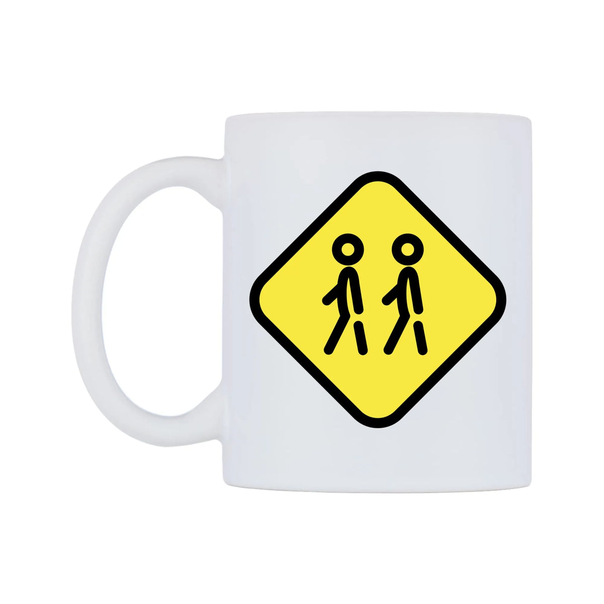Children Crossing Emoji Mug — mug, right side, on a white background