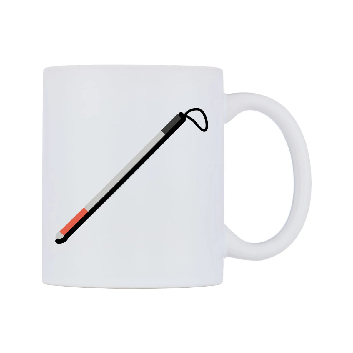 Probing Cane Emoji Mug — mug, left side, on a white background