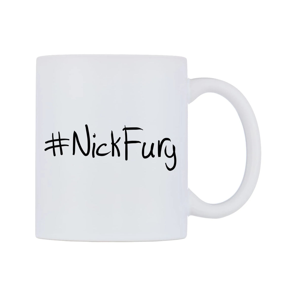 NickFury Mug — mug, left side, on a white background