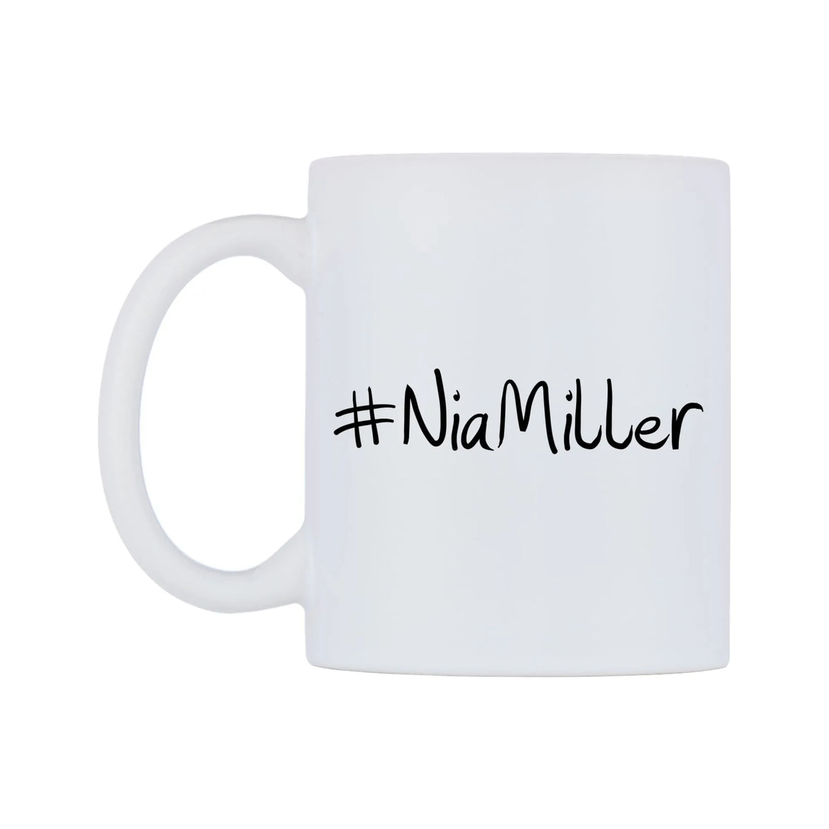 NiaMiller Mug — mug, right side, on a white background