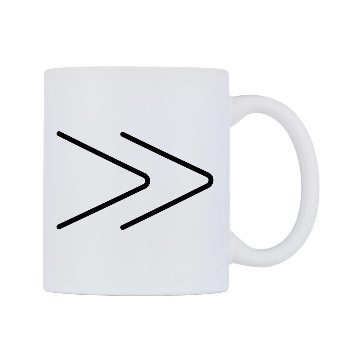 Fast-Forward Button Emoji Mug — mug, left side, on a white background