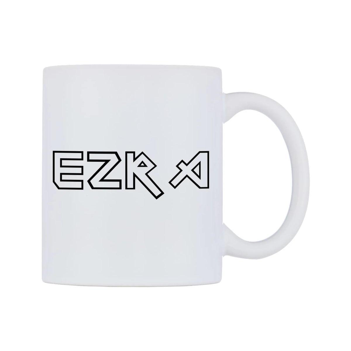 Ezra - Iron Maiden Themed Mug — white 11oz gloss mug, left side, on a white background