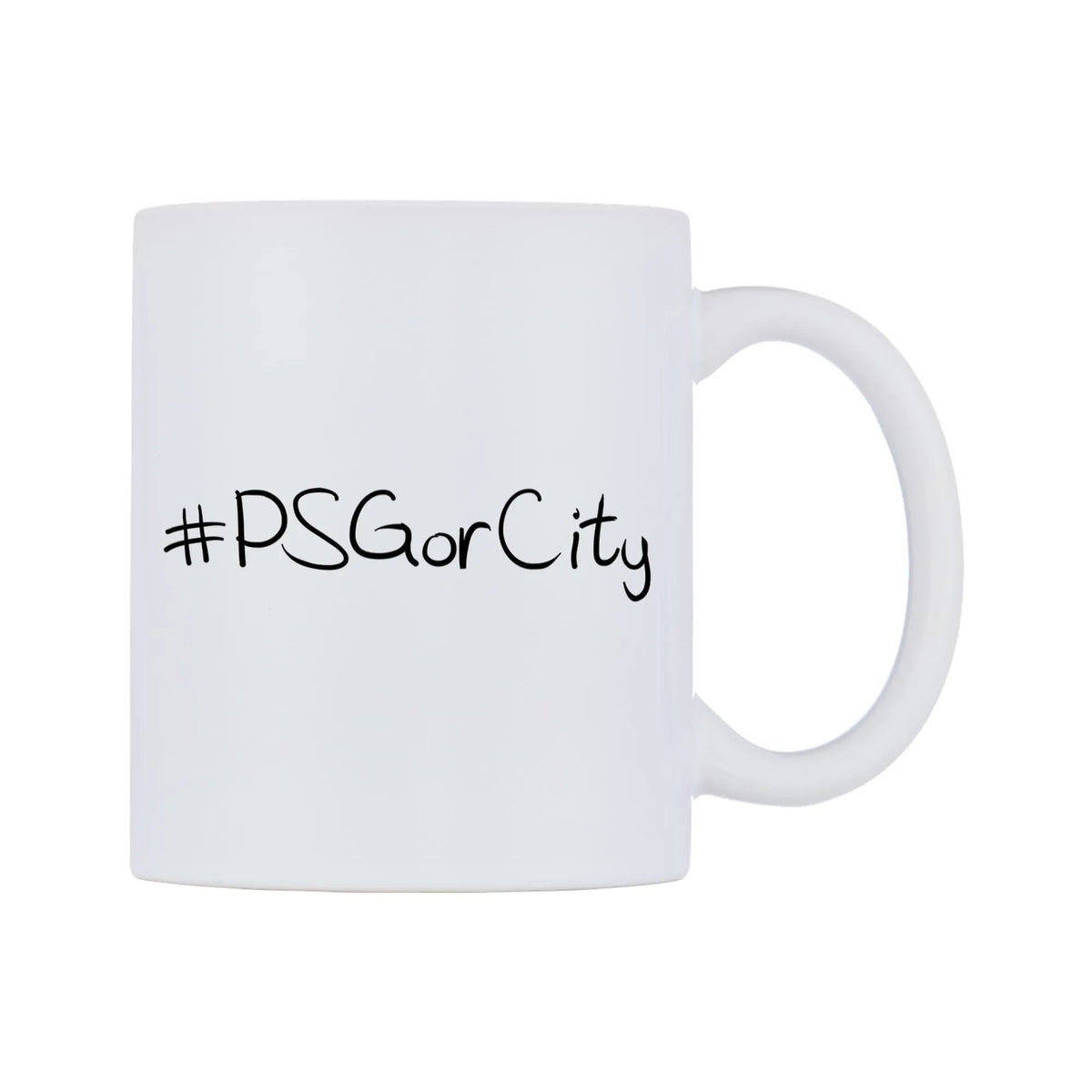 PSGorCity Mug — mug, left side, on a white background