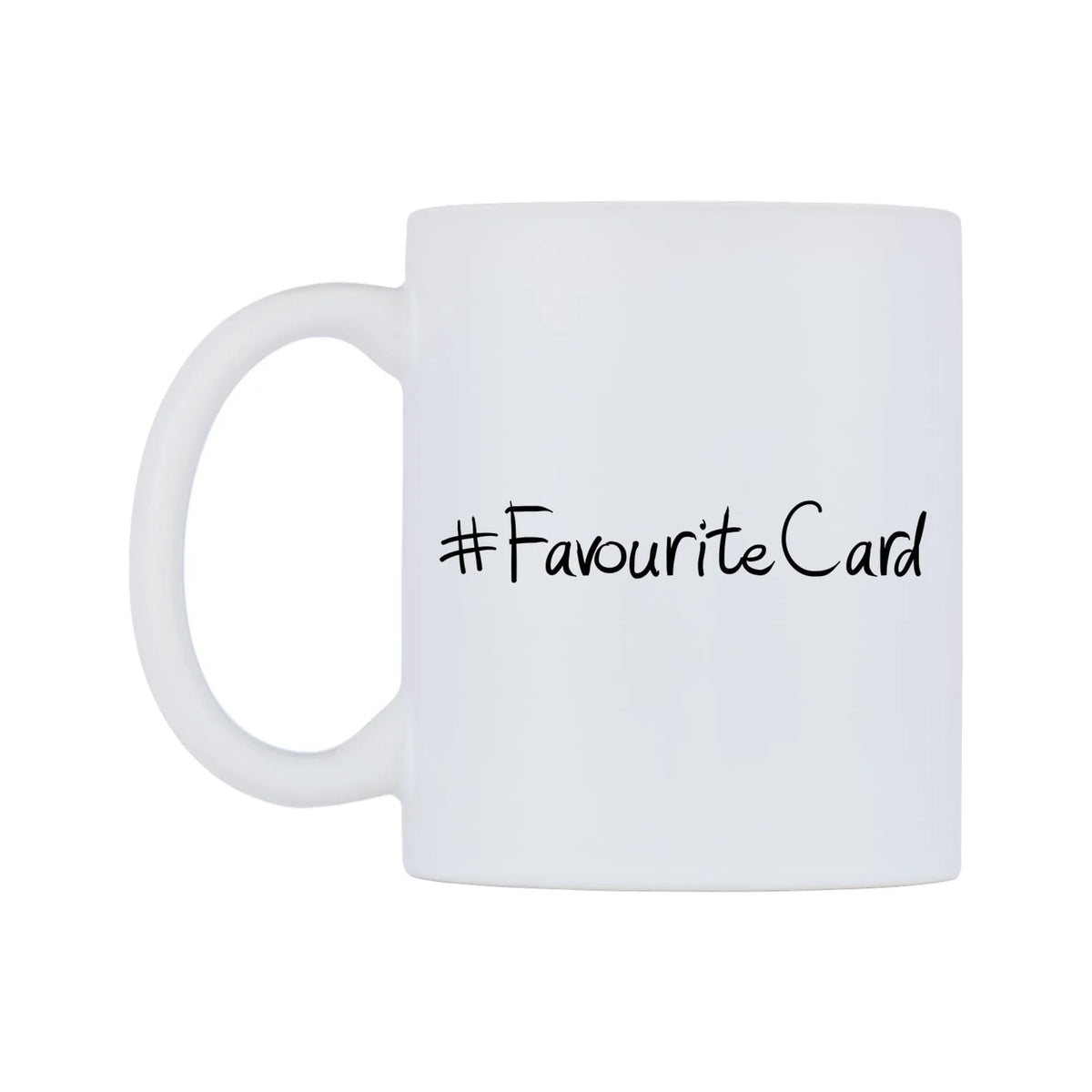 FavouriteCard Mug — mug, right side, on a white background
