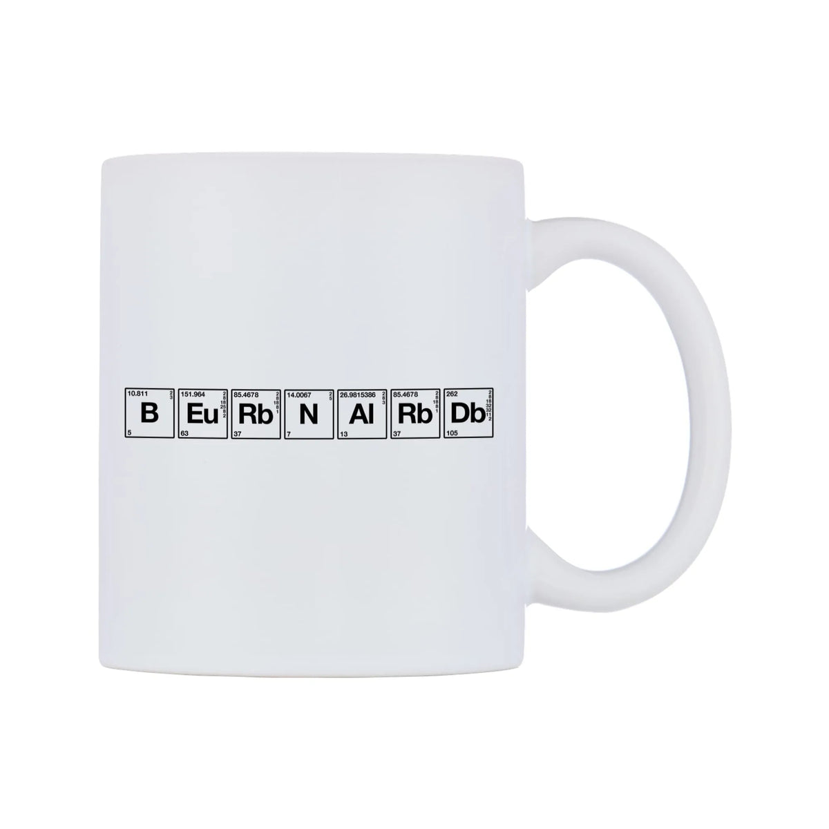 Bernard - Chemistry Themed Mug — mug, left side, on a white background