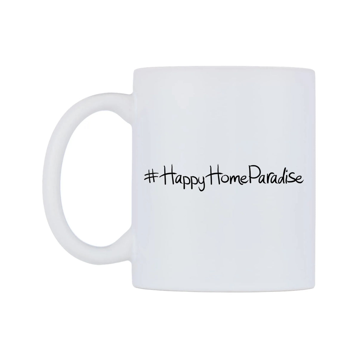 HappyHomeParadise Mug — mug, right side, on a white background