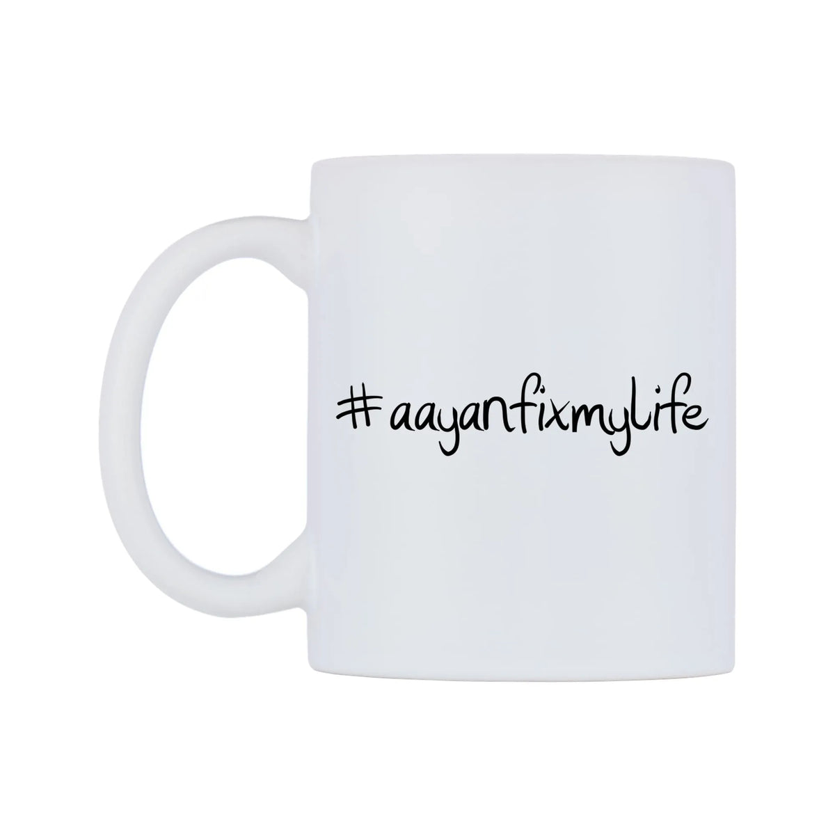 aayanfixmylife Mug — mug, right side, on a white background