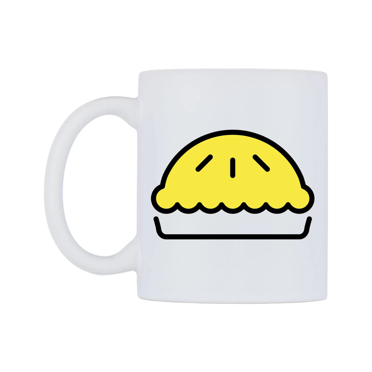 Pie Emoji Mug — mug, right side, on a white background