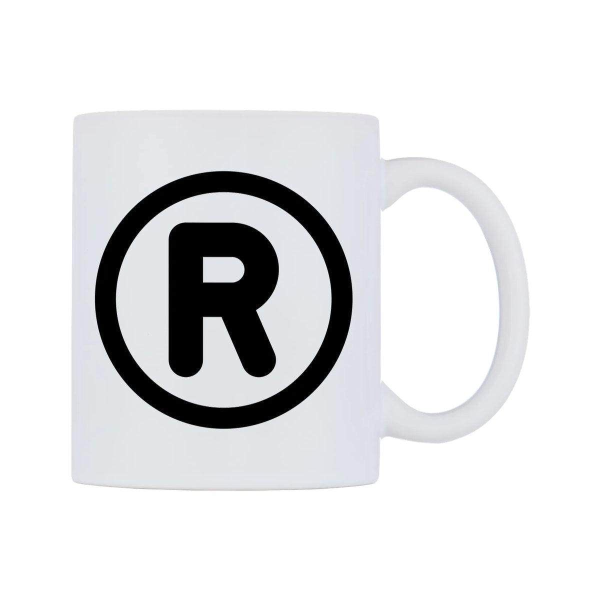 Registered Emoji Mug — mug, left side, on a white background