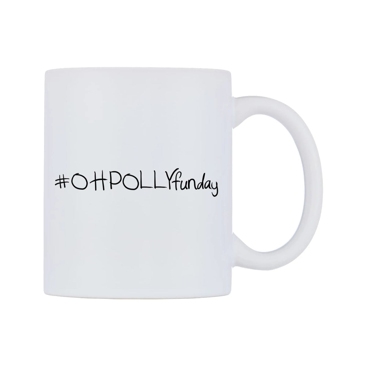 OHPOLLYfunday Mug — mug, left side, on a white background
