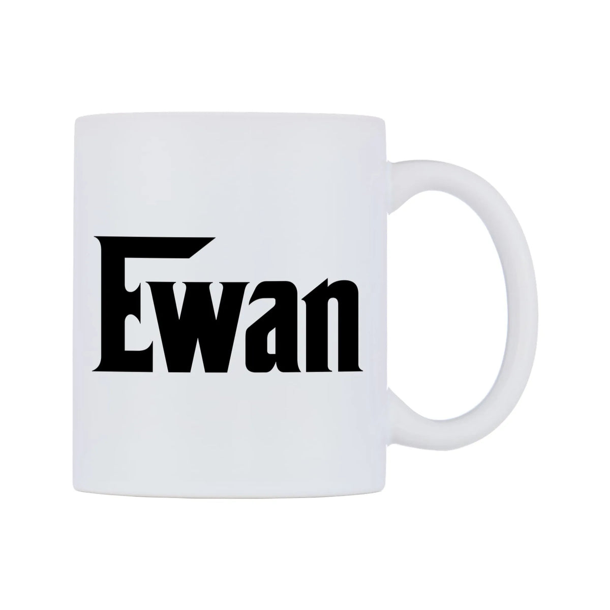 Ewan - Godfather Themed Mug — white 11oz gloss mug, left side, on a white background