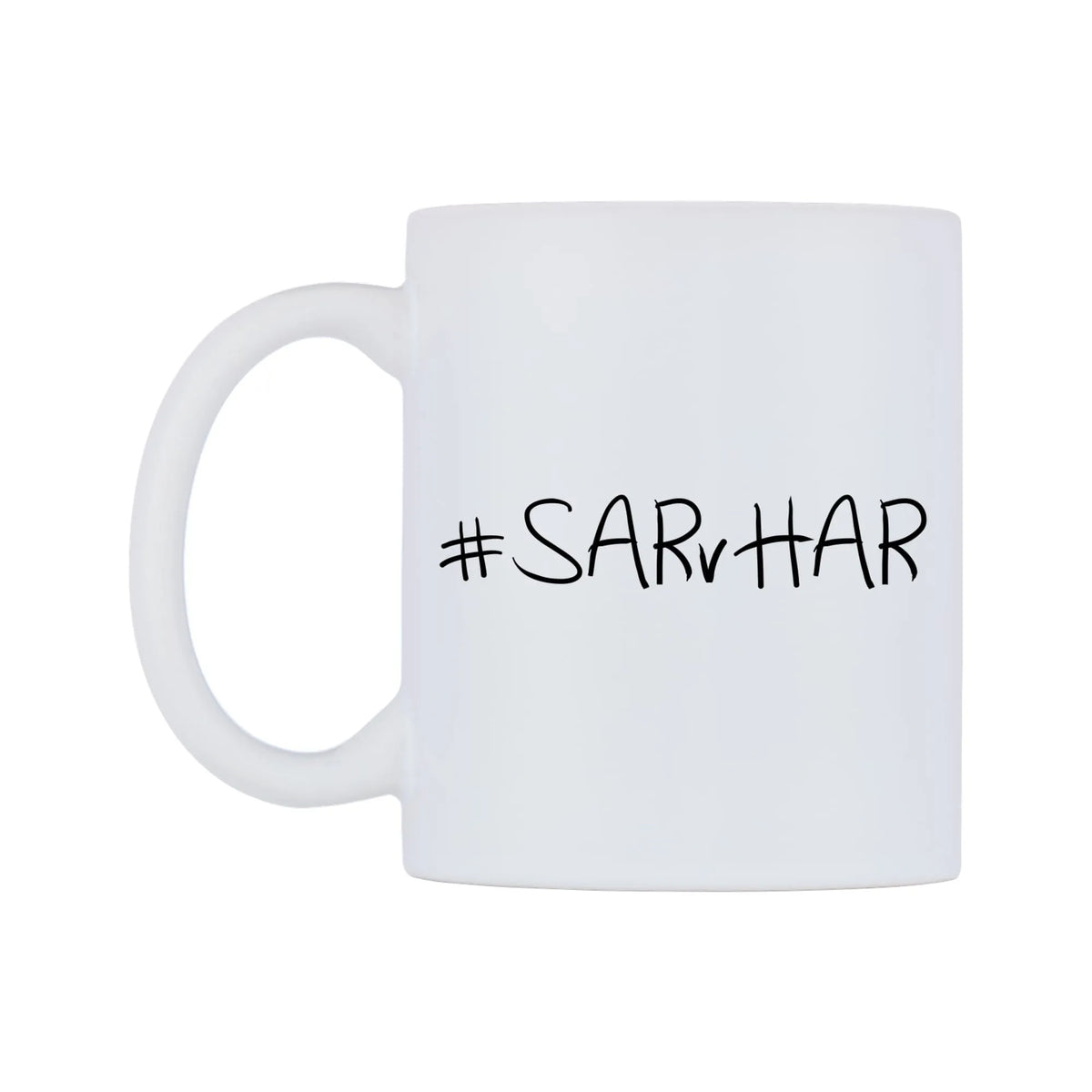 SARvHAR Mug — mug, right side, on a white background