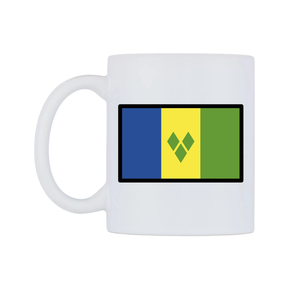 St. Vincent & Grenadines Flag Emoji Mug — mug, right side, on a white background