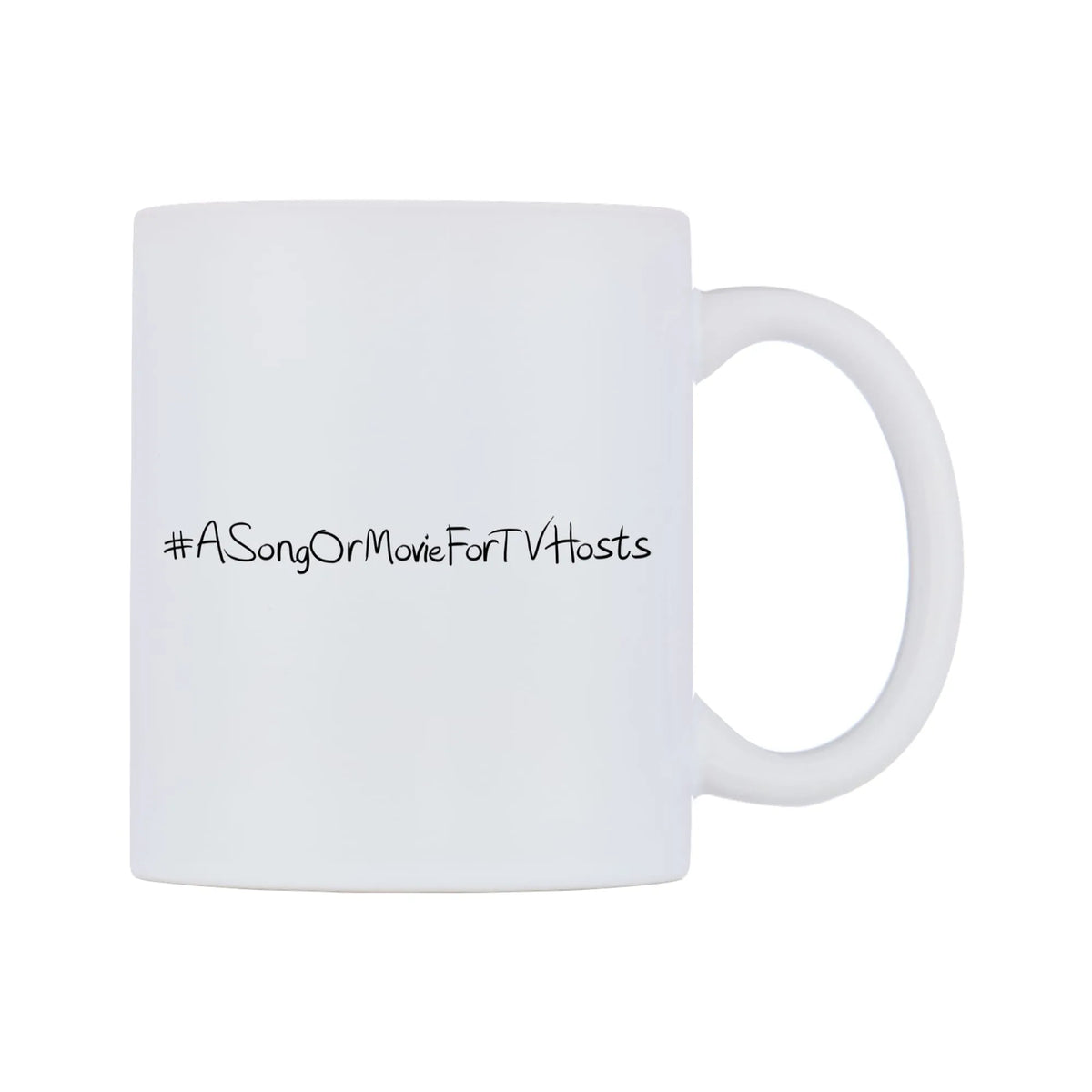 ASongOrMovieForTVHosts Mug — mug, left side, on a white background