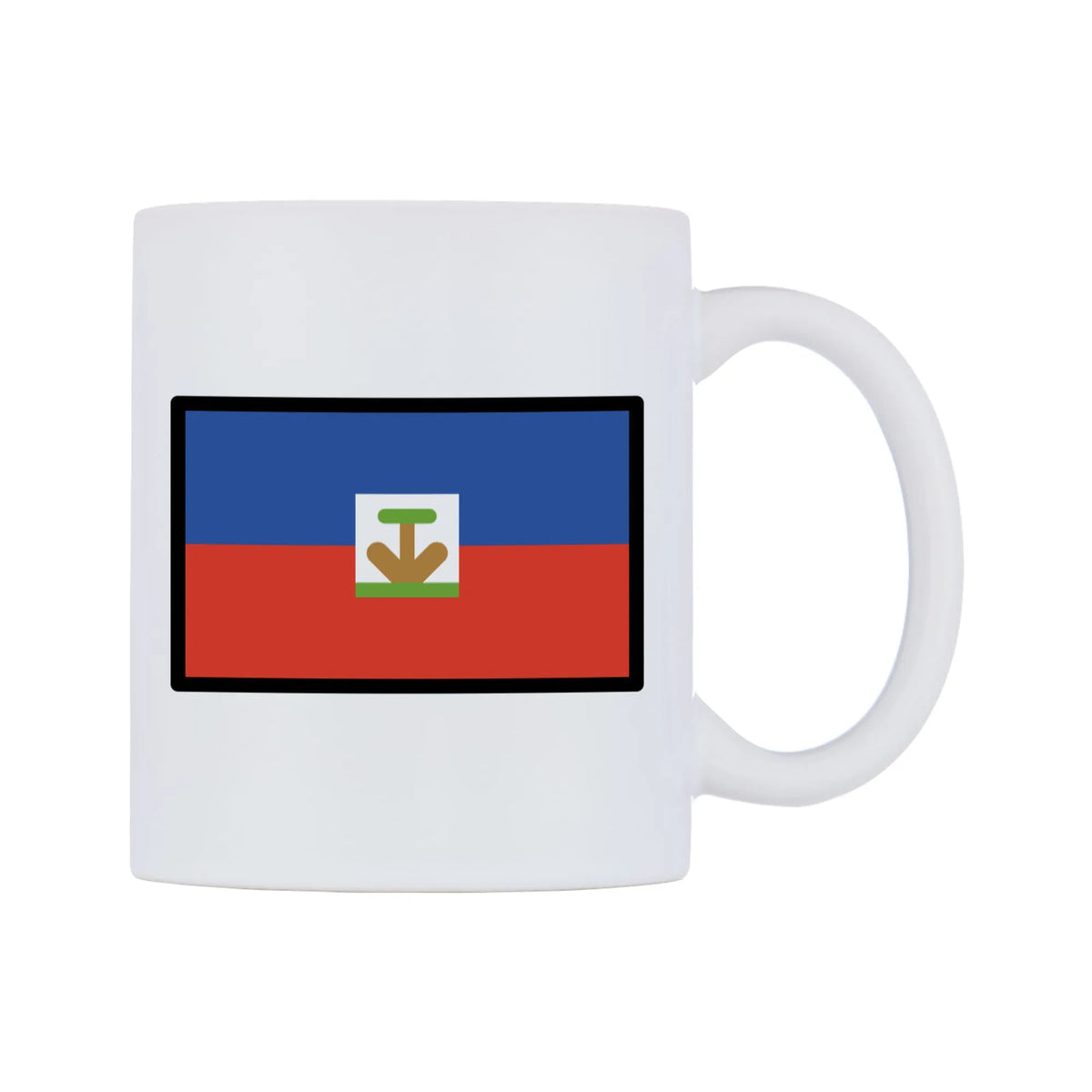 Haiti Flag Emoji Mug — mug, left side, on a white background