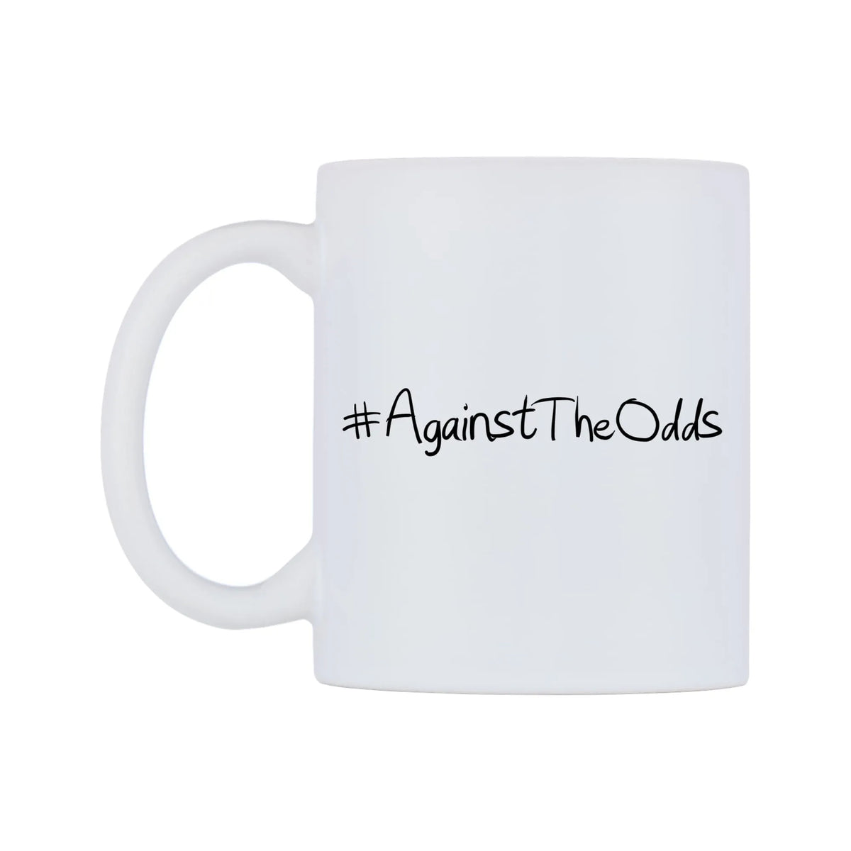 AgainstTheOdds Mug — mug, right side, on a white background