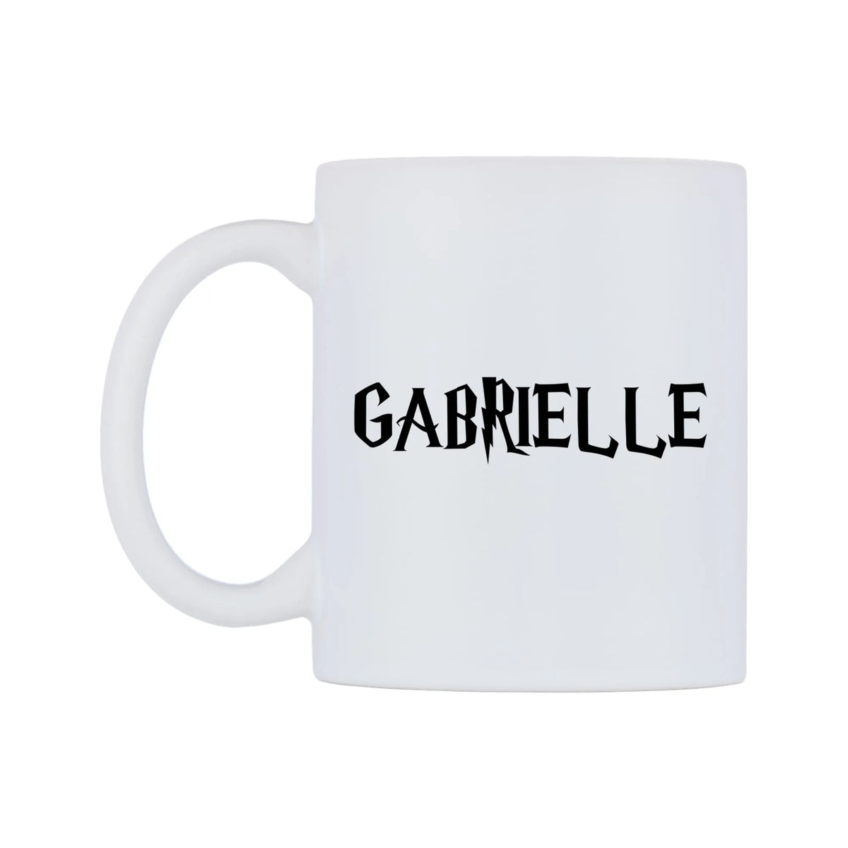 Gabrielle - Wizard Themed Mug — white 11oz gloss mug, right side, on a white background
