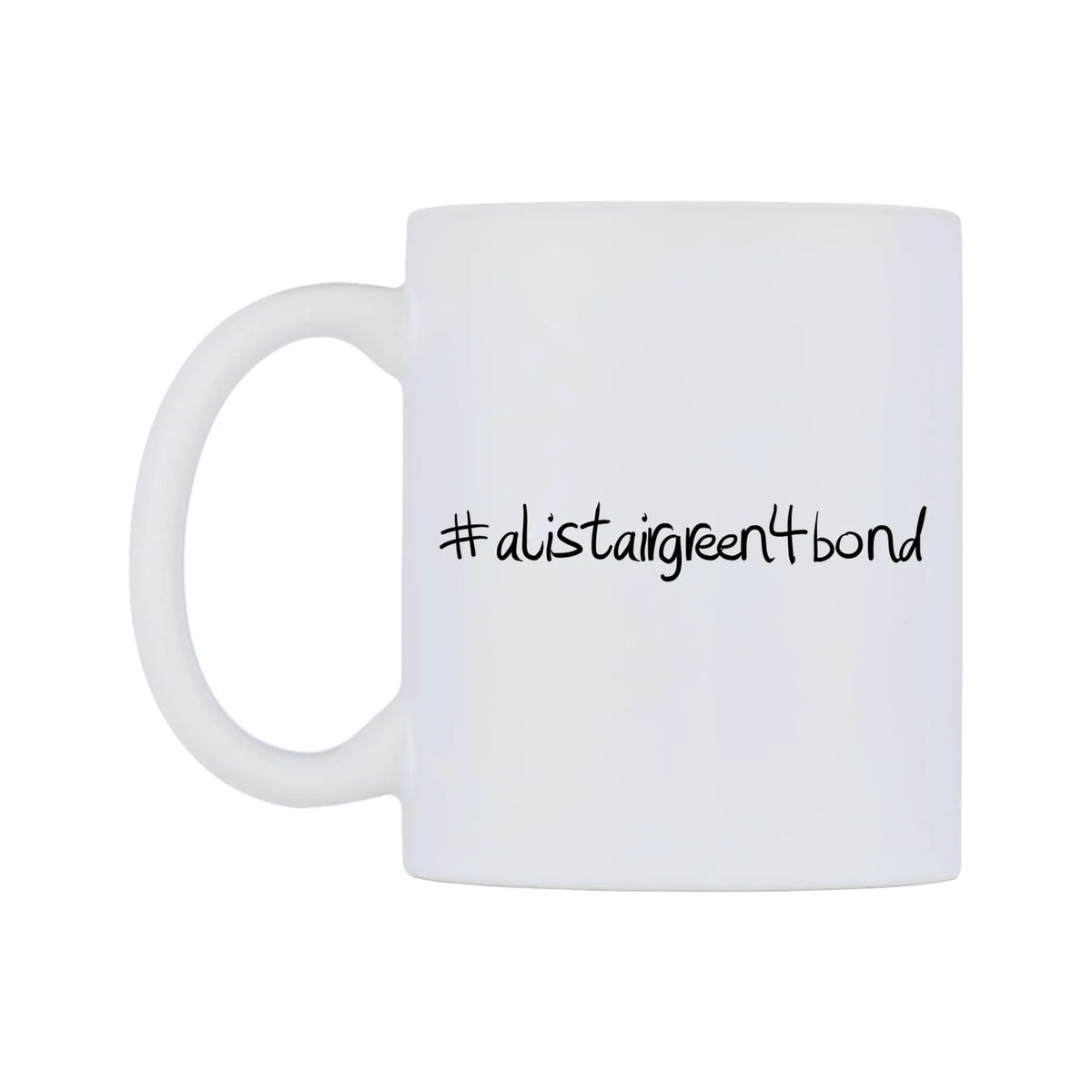 alistairgreen4bond Mug — mug, right side, on a white background