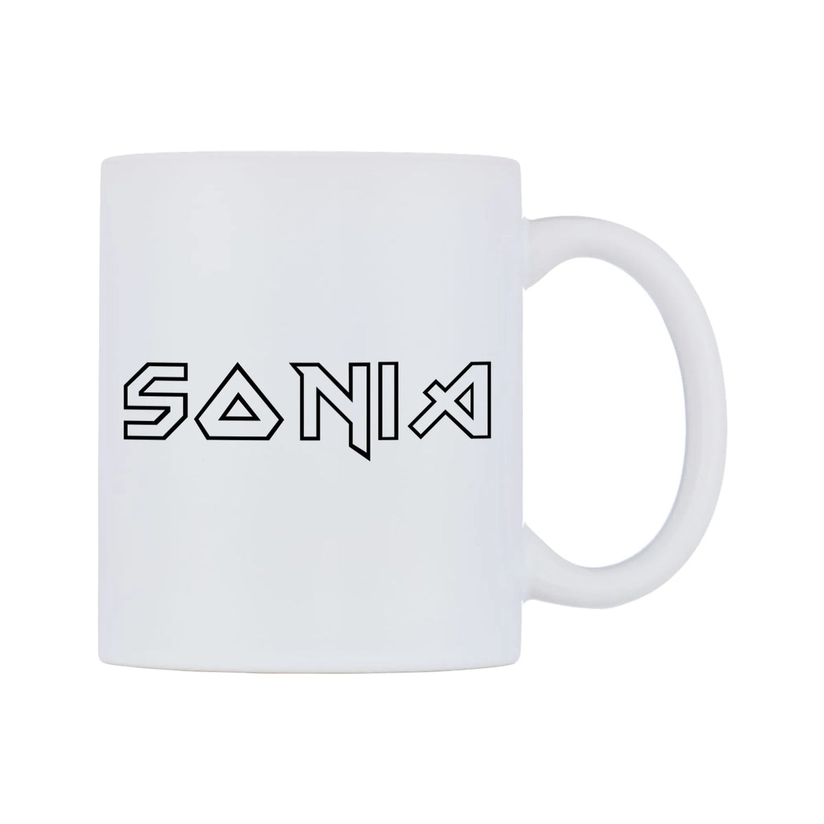 Sonia - Iron Maiden Themed Mug — white 11oz gloss mug, left side, on a white background