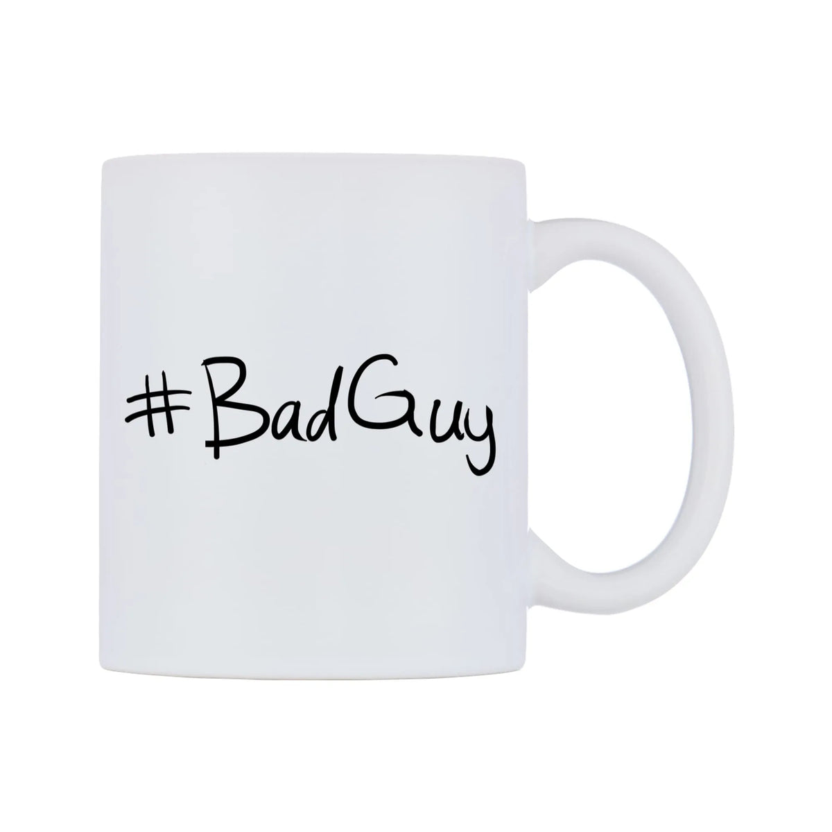 BadGuy Mug — mug, left side, on a white background